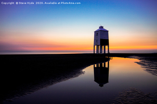 Burnham Lighthouse at sunset Picture Board by Steve Hyde