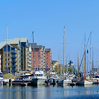 Buy canvas prints of Portishead Quays Marina, North Somerset by Steve Hyde