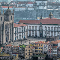 Buy canvas prints of Porto Se Cathedral by Viv Thompson