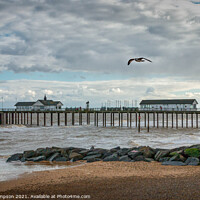 Buy canvas prints of Southwold Beach and Pier by Viv Thompson