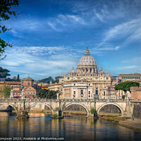 Buy canvas prints of St Peter's Basilica - Rome by Viv Thompson