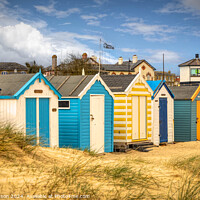 Buy canvas prints of Huts and Dunes by Viv Thompson
