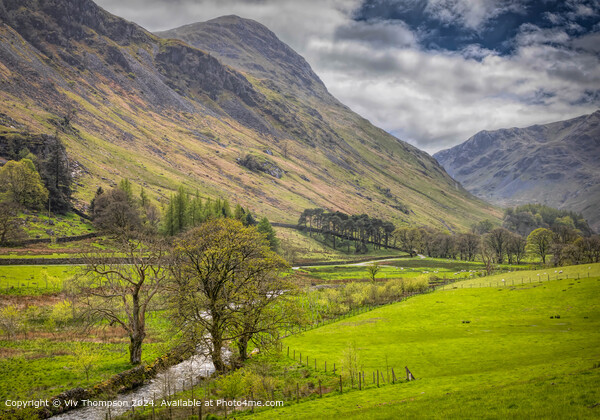 Glenridding Valley Mountains Picture Board by Viv Thompson