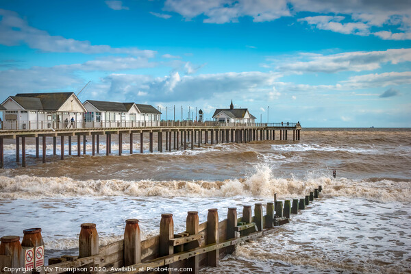 The Enchanting Southwold Pier Picture Board by Viv Thompson