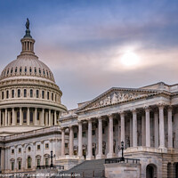 Buy canvas prints of Dusk at The Capitol by Viv Thompson