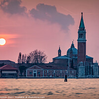 Buy canvas prints of Venetian Sunset by Viv Thompson
