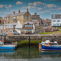 Buy canvas prints of Seahouses - Quayside by Viv Thompson