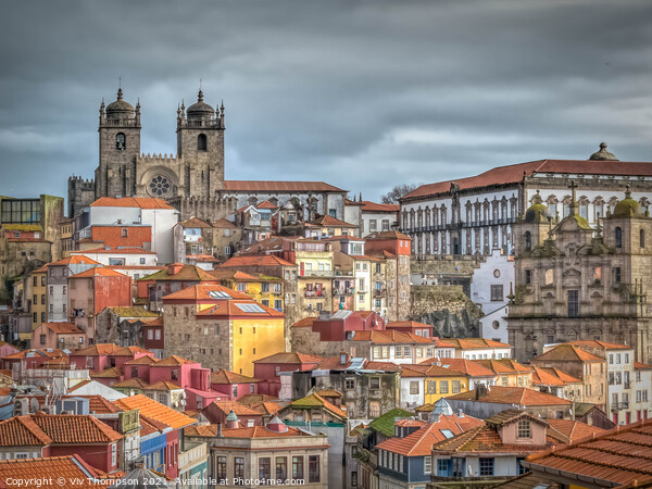 Porto Cathedral and the City Picture Board by Viv Thompson