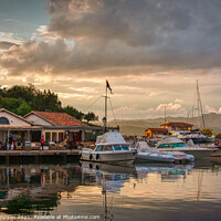 Buy canvas prints of Early Evening in Porto Rotondo by Viv Thompson