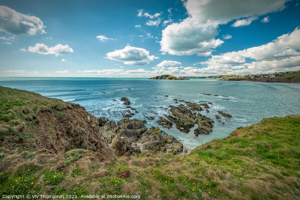 View to Burgh Island Picture Board by Viv Thompson