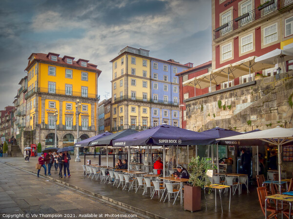Vibrant Porto on a Rainy Day Picture Board by Viv Thompson