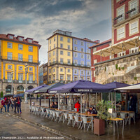 Buy canvas prints of Vibrant Porto on a Rainy Day by Viv Thompson