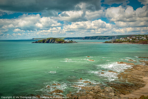 To Burgh Island and Bigbury on Sea Picture Board by Viv Thompson