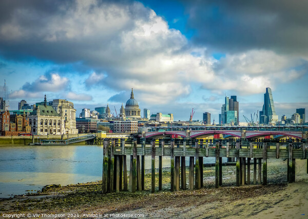 London's Riverside Majesty Picture Board by Viv Thompson