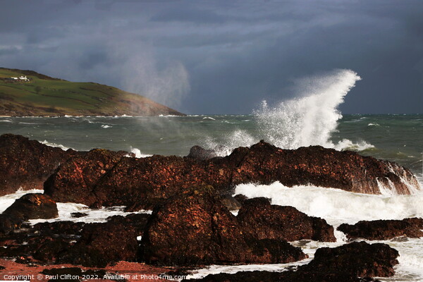 Sea spray and waves on the Antrim coast. Picture Board by Paul Clifton