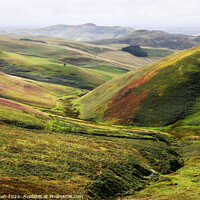 Buy canvas prints of The Harthope valley from the Cheviot hills. by Paul Clifton