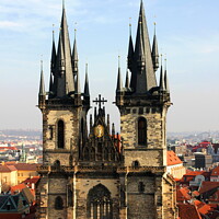 Buy canvas prints of Church of Our lady before Tyn in Prague by Paul Clifton