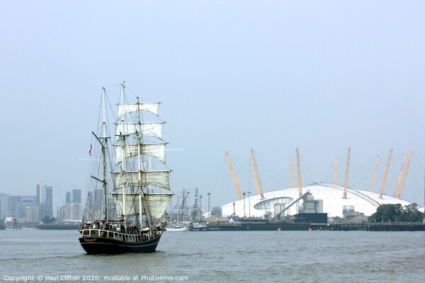 Sailing out of London. Picture Board by Paul Clifton