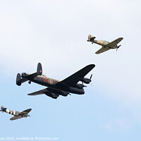 Buy canvas prints of Battle of Britain memorial fly past by Paul Clifton