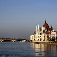 Buy canvas prints of Hungarian parliament building in Budapest by Paul Clifton