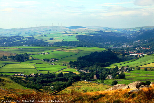 The beautiful countryside of West Yorkshire. Picture Board by Paul Clifton