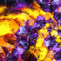 Buy canvas prints of Purple and gold abstract background. by Mariya Obidina