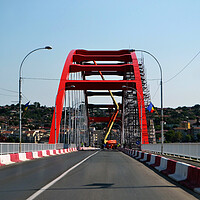 Buy canvas prints of Bridge over the Danube-Black Sea canal  by liviu iordache