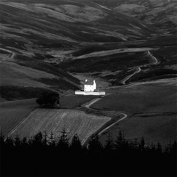 Landscape - Corgaff castle  Framed Print by David Turnbull