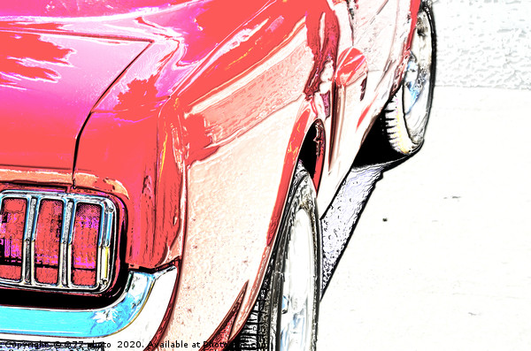 illustration of an old car, drawing of a classic v Picture Board by Q77 photo