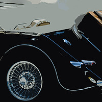 Buy canvas prints of illustration of an old car, drawing of a classic v by Q77 photo