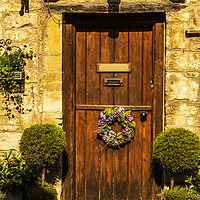 Buy canvas prints of stylish entrance to a residential building, an interesting facad by Q77 photo