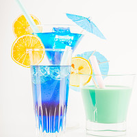Buy canvas prints of Colorful cocktail decorated with fruit, colorful u by Q77 photo