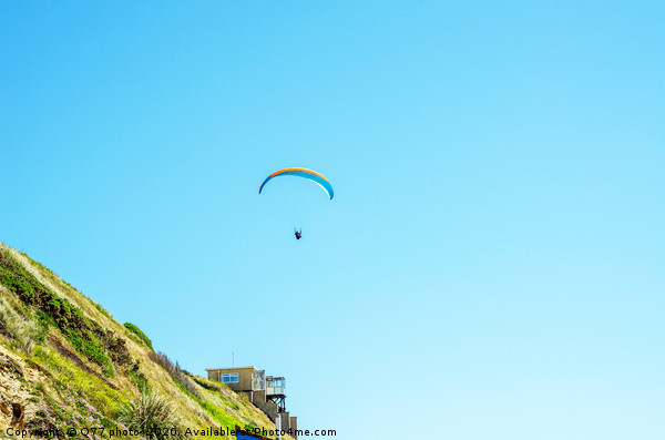 Paraglider flying in the sky, free time spent acti Picture Board by Q77 photo