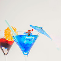 Buy canvas prints of Colorful cocktail decorated with scorpion, colorfu by Q77 photo