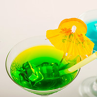 Buy canvas prints of Colorful cocktail decorated with fruit, colorful u by Q77 photo