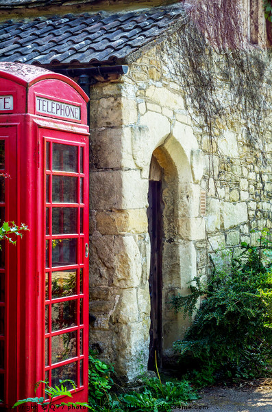 Red telephone booth, symbolic english red booth, e Picture Board by Q77 photo