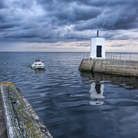 Buy canvas prints of The Last Boat Home Nairn Scotland by Rick Lindley
