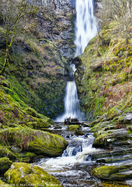 Pistyll Rhaeadr Waterfall Picture Board by Rick Lindley