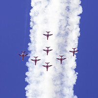 Buy canvas prints of The Red Arrows by Rick Lindley