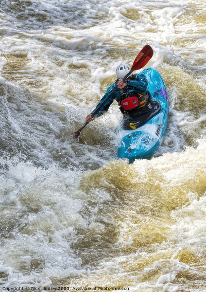 White Water Llangollen Picture Board by Rick Lindley