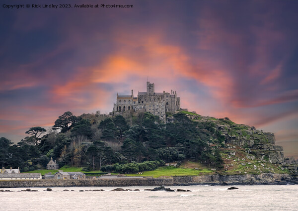 Sunset St Michael,s Mount Picture Board by Rick Lindley