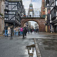 Buy canvas prints of Eastgate Clock Reflection by Rick Lindley