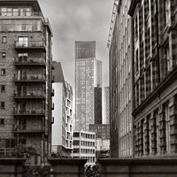 Buy canvas prints of Manchester Skyline by Rick Lindley