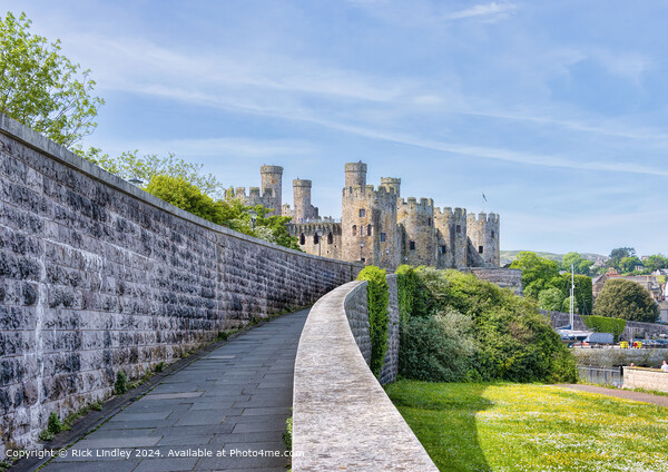 Conwy Castle Coastal Landscape Picture Board by Rick Lindley