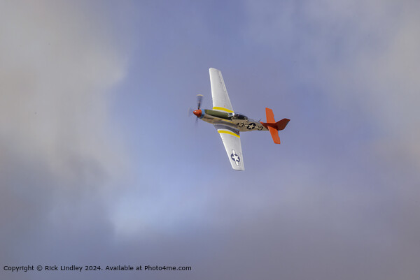 P51 Mustang Southport Sky Picture Board by Rick Lindley
