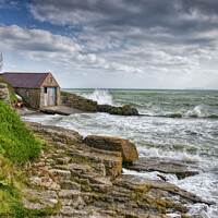 Buy canvas prints of The Old Lifeboat Station Moelfre by Rick Lindley