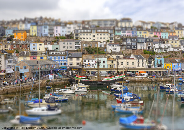 Golden Hind Brixham Picture Board by Rick Lindley