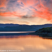 Buy canvas prints of Sunset Loch Sunart by Rick Lindley