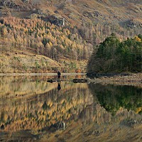 Buy canvas prints of Thirlmere Reflections by Jeanette Lea