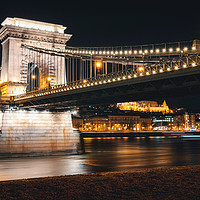 Buy canvas prints of Budapest Chain Bridge in the Night by Ioan Decean